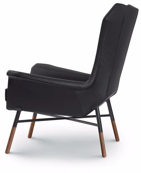 arflex Мягкое кожаное кресло с подлокотниками sun-id-1472476 - Вид №2