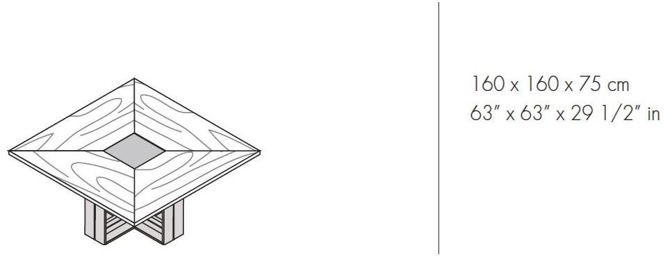 Bralco Стол для совещаний квадратный, венге Arche sun-id-1503393 - Вид №2