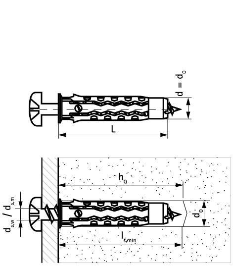 6100710 Крепление для труб  Универсальный Дюбель стандартный универсальный дюбель для всех видов оснований WALRAVEN  - Вид №1