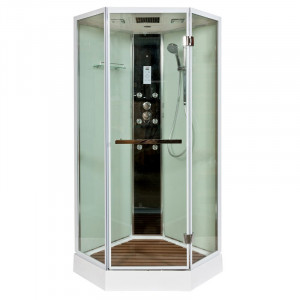 L 801 с электрикой BLACK Душевая кабина DETO Серия L