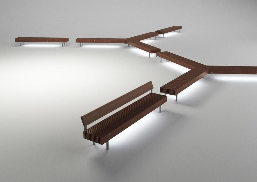 Модульная скамья со спинкой Woody Santreyd sun-id-1379769 - Вид №5