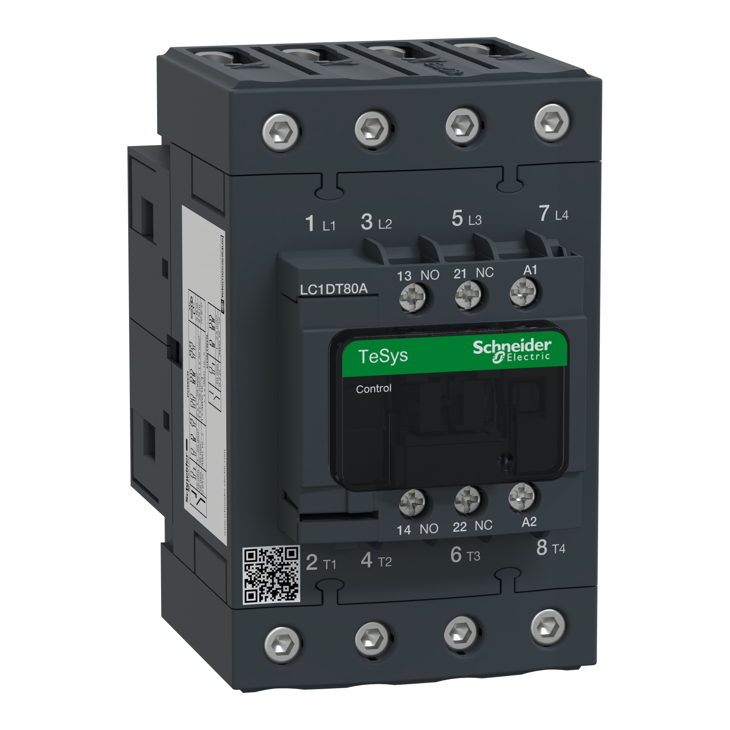 LC1DT80AP7 Контактор LC1D EVERLINK 4P 80А 440/230В AC 30кВт Schneider Electric TeSys 