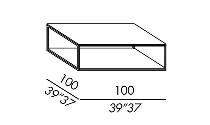 Квадратный металлический журнальный столик Meridiani Hardy ARCH-00142785 - Вид №6