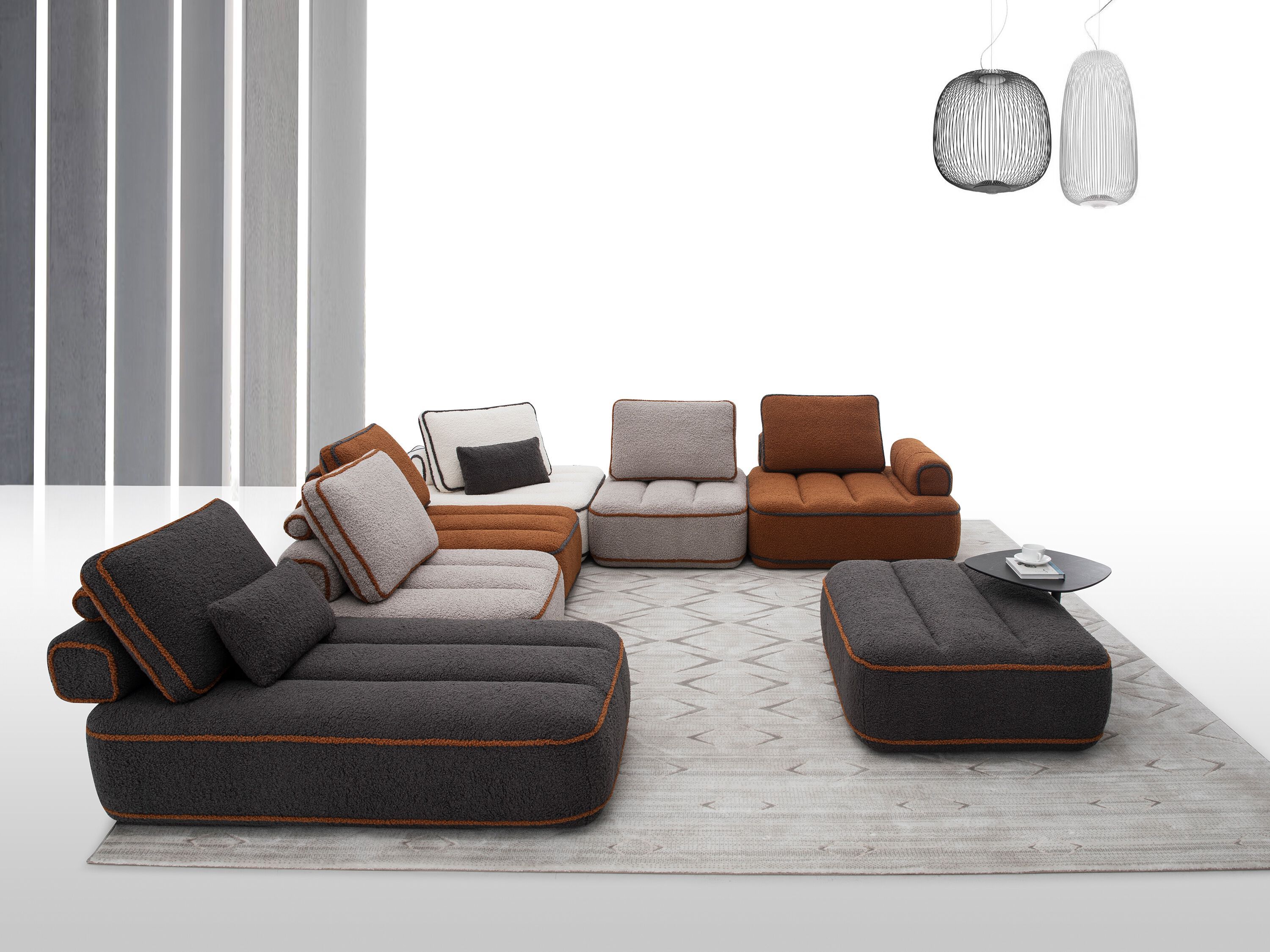 4-местный модульный тканевый диван с полуостровом CAMPO DE' FIORI SUNLIGHT ARCH-00132090 - Вид №8