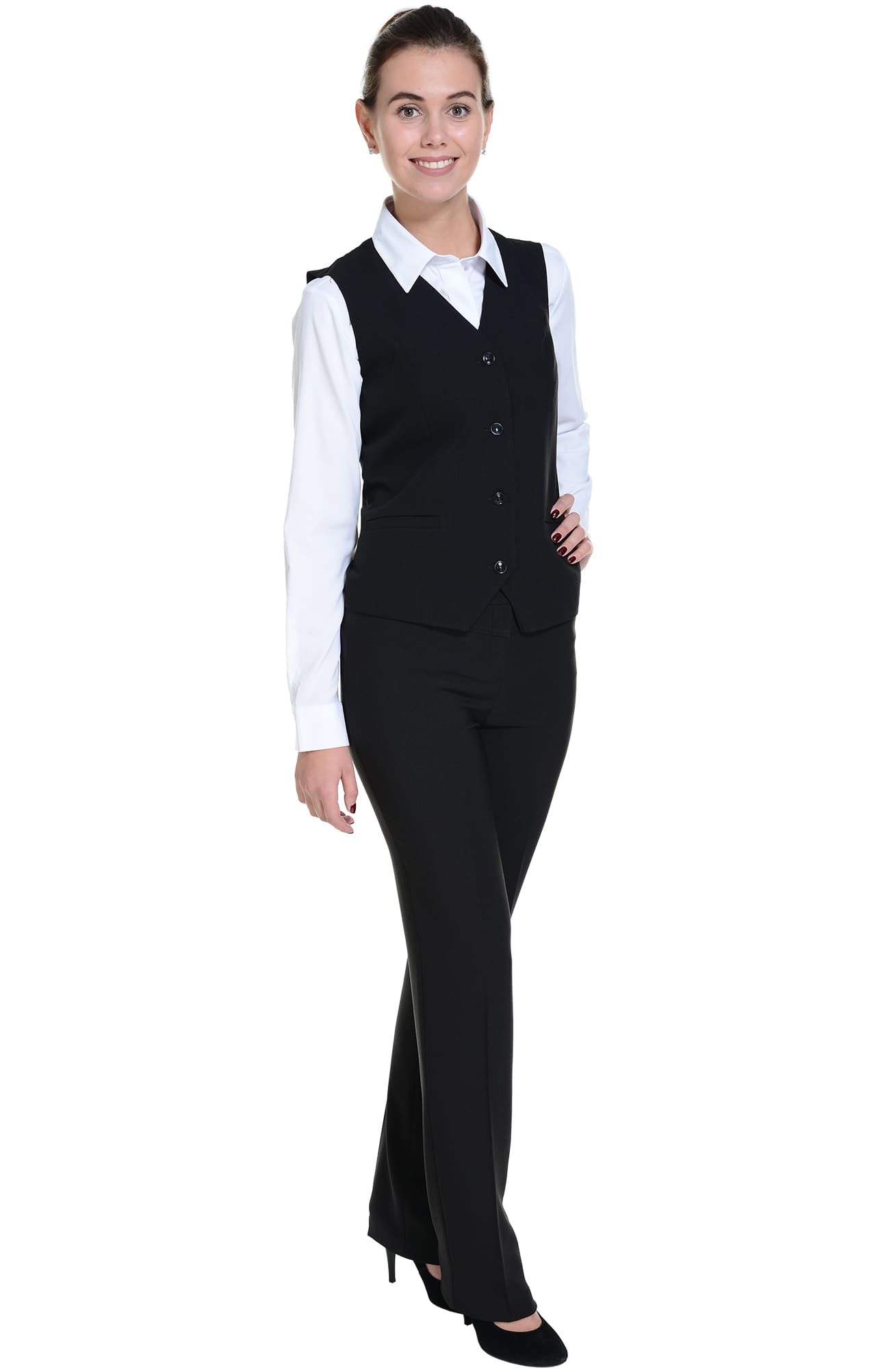 62875 Жилет  женский BLACK El-Risto  Одежда для официантов  размер 50  - Вид №9