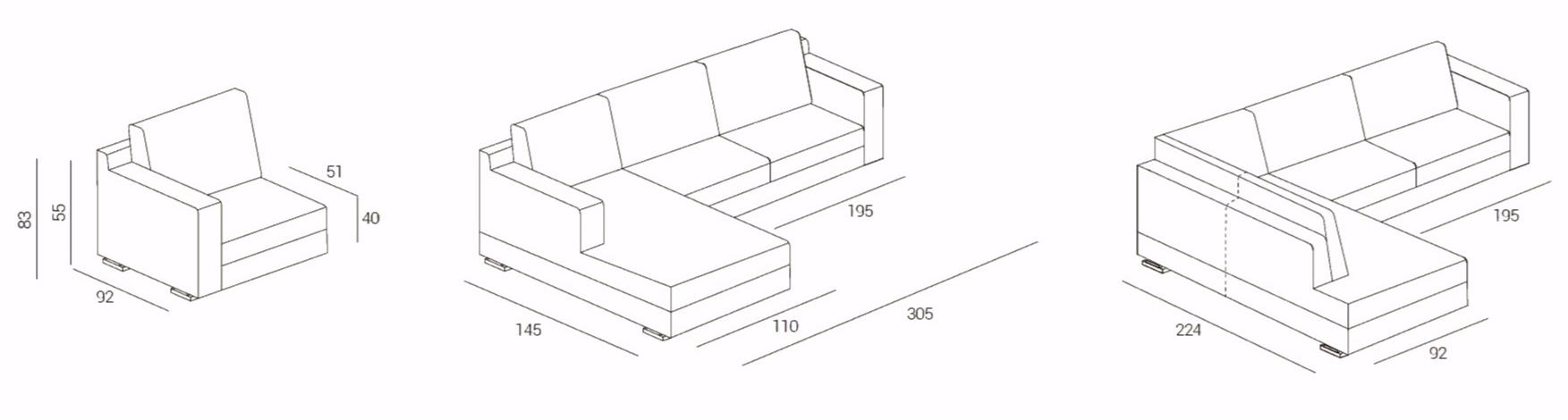 Dall'Agnese Съемный тканевый диван Ovidio sun-id-1345039 - Вид №2