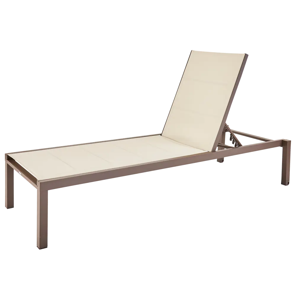 Шезлонг Naterial Aquila II 200x36x75 см алюминий/текстилен бежевый/коричневый 84494103 STLM-2085430  - Вид №1