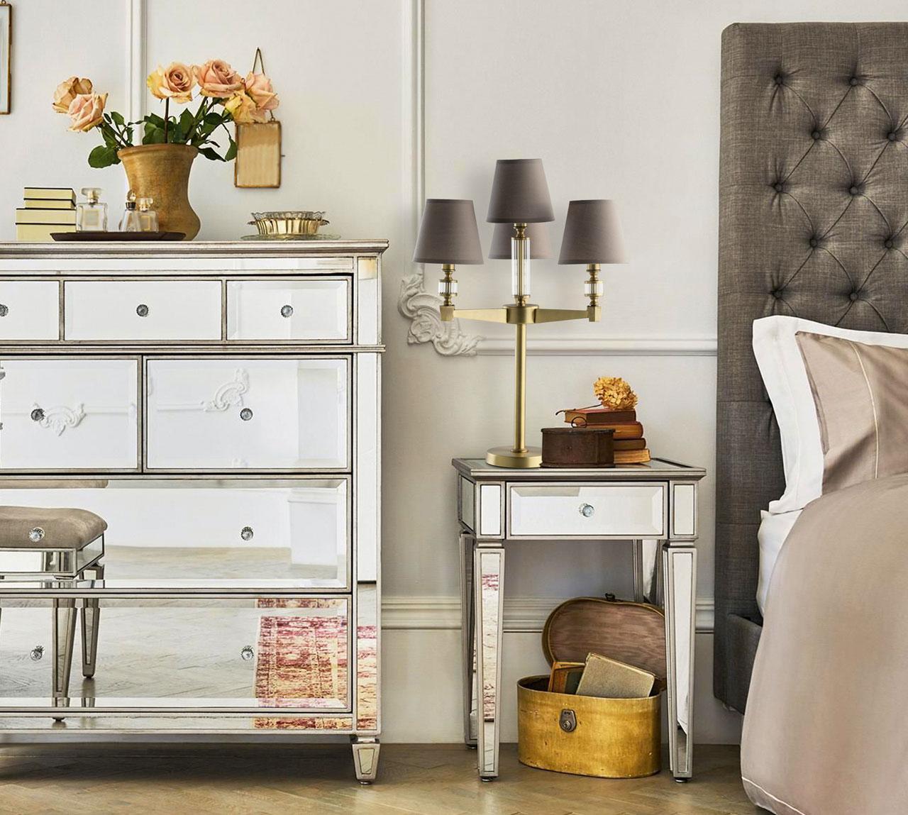 Настольная лампа MW-Light Дэль Рей 7 700032404 MW-LIGHT КЛАССИЧЕСКИЕ 195142 Серый  - Вид №1