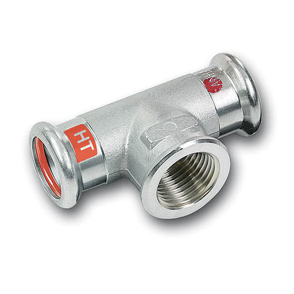 128130G10834 SANHA 28130G SANHA-Therm Industry тройник ВПр-ВР-ВПр 108,0x3/4x108,0 мм  - Вид №1