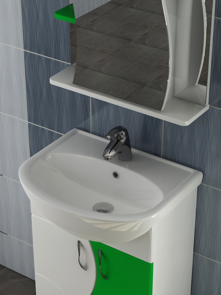 Тумба с раковиной Alessandro 4-550 синий (Уют)550⨉280⨉830 мм синий Santreyd sun-id-664502 - Вид №2