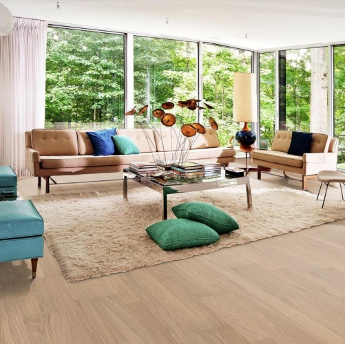 Паркетная доска Kahrs Дуб Прилив Линнея Полуматовая Брашированная 2600200571 - Вид №7