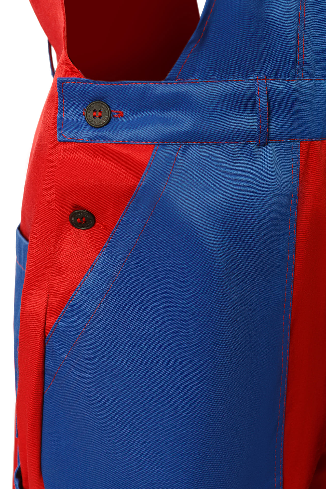 61631 Костюм "Мастер" с лимонной полосой красно-васильковый  Летняя спецодежда  размер 56-58/170-176  - Вид №5