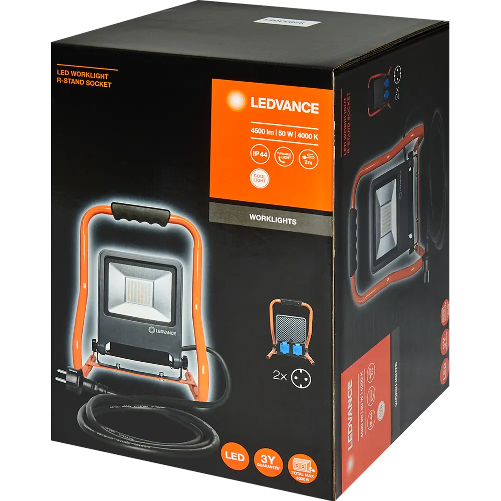 Прожектор светодиодный уличный Ledvance Work Light 50 Вт 4000K IP44 переносной, нейтральный белый свет 82833081 STLM-2168819  - Вид №4