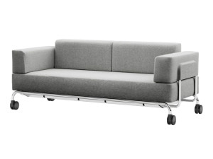 3-местный линейный диван с колесами