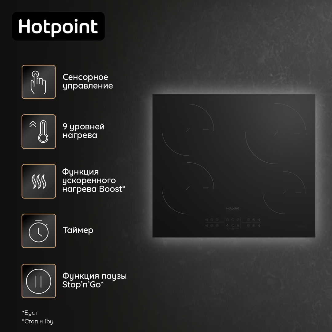 9038487 Индукционная варочная поверхность Hotpoint HB 1560S NE STDN-0009508 - Вид №7