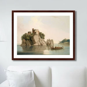 Картина: Carved rocks at Sultaungunge, Bihar, 1825г. КАРТИНЫ В КВАРТИРУ  264235 Разноцветный