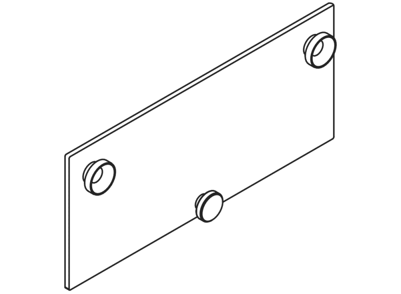 950.51.014XA Монтажная пластина HEWI System 800 K  - Вид №2