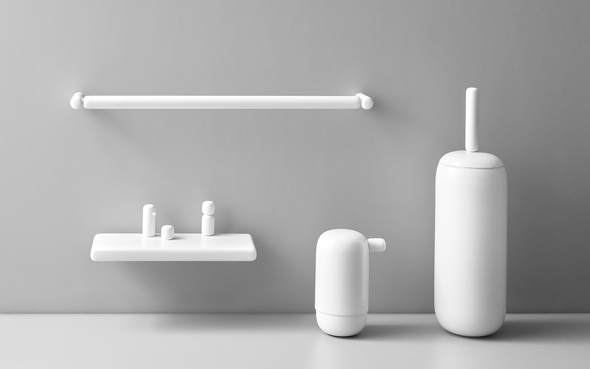 128001R9003 Крючок Pebble, маленький, белыйd line Bjarke Ingels Group  - Вид №2