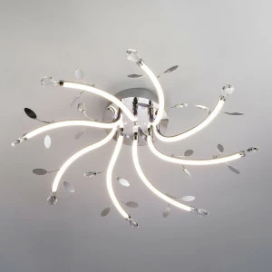 Потолочная светодиодная люстра Eurosvet Willow 90128/8 хром EUROSVET ДИЗАЙНЕРСКИЕ, WILLOW 222781 Хром