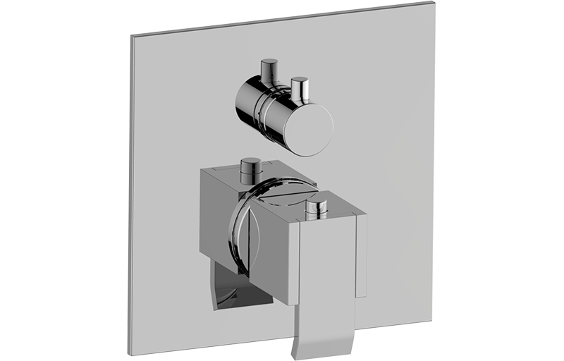 E-18043-LM38E-T UNI-BOX - 3/4" Внутренний термостат с переключателем на три выхода - внешняя часть GRAFF Qubic