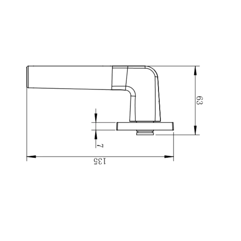 Дверная ручка на розетке KREAFORTA Акация без запирания цвет графит STLM-2162005 - Вид №5