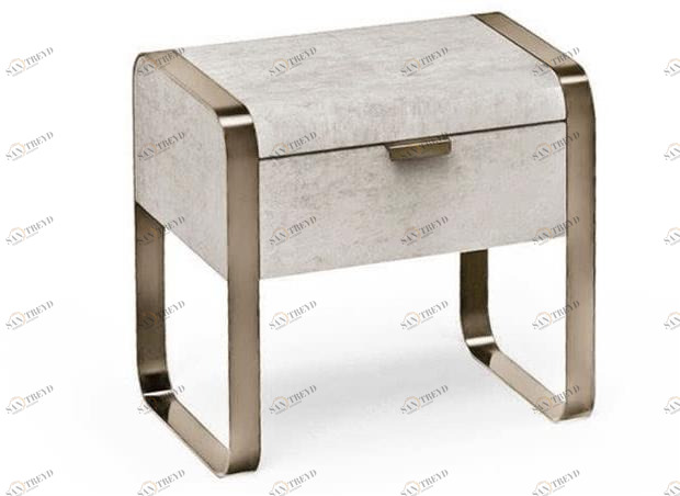 Cantori Прямоугольная прикроватная тумбочка из кожи с ящиками Elvis sun-id-1494171