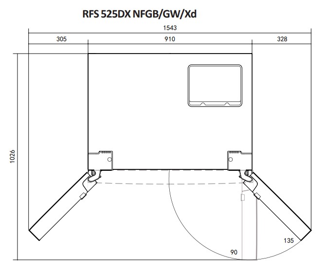 9069204 Холодильник Side by Side   Nordfrost RFS 525DX NFXd серый STDN-0012353 - Вид №14
