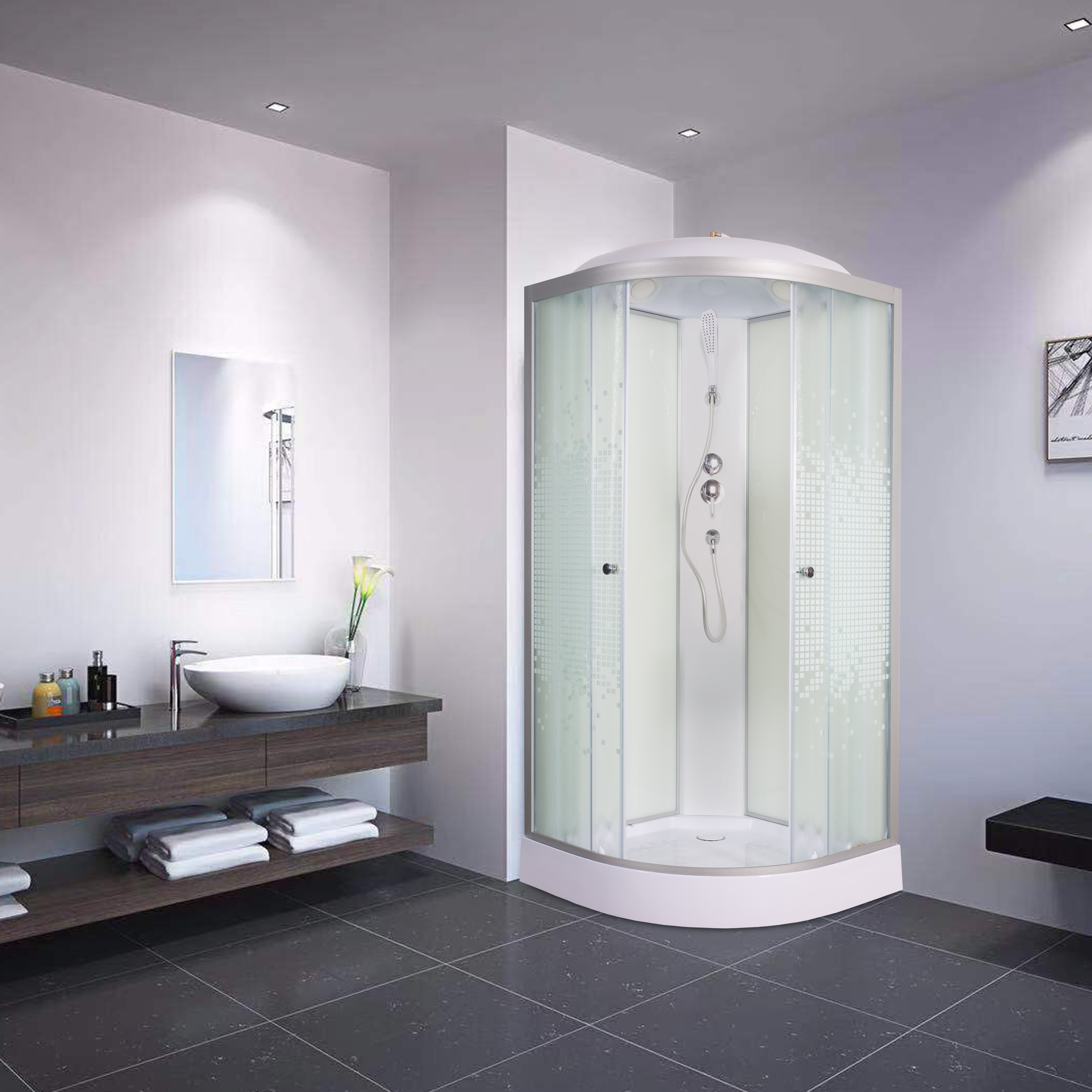 ЕМ2712 L N LED Душевая кабина DETO Серия ЕМ L 909 стандартная - Вид №34