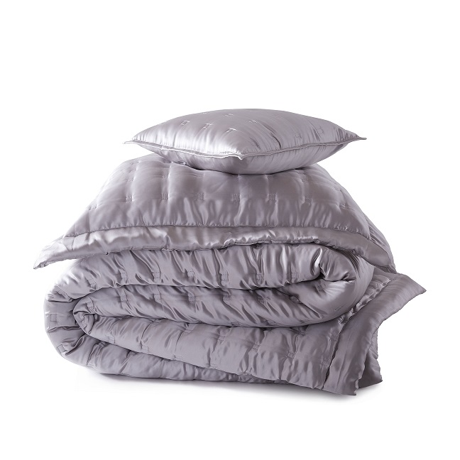 WINDSOR_GR270 Покрывало Windsor, 270/270, серебристо-серый, шелк GINGERLILY Santreyd 