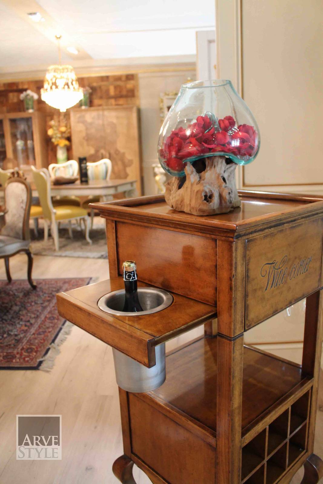 Деревянный барный шкаф на колесах Arvestyle Grace ARCH-00010696 - Вид №6