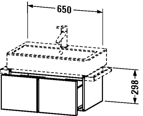 VE610505151 Vero Тумбочка подвесная Сосна коричневая, декор Duravit - Вид №1