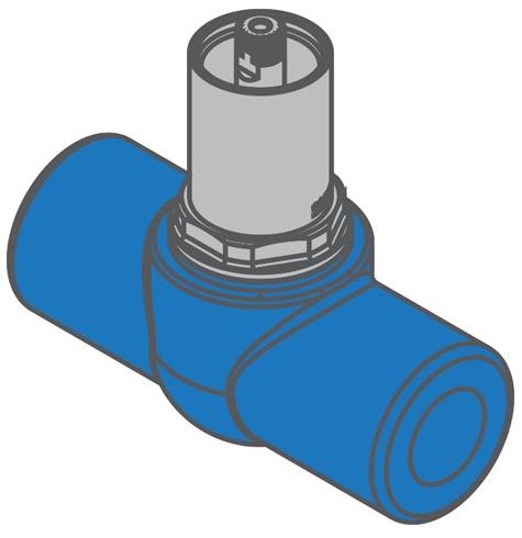 TECO Отвод сверху для труб из полипропилена, прямая версия 164 sun-id-1486038 - Вид №2