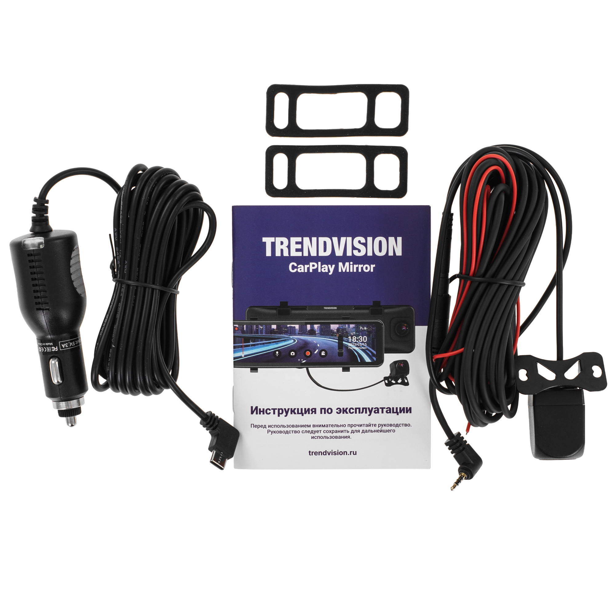 9094033 Видеорегистратор-зеркало Trendvision CarPlay Mirror STDN-0136160 - Вид №9