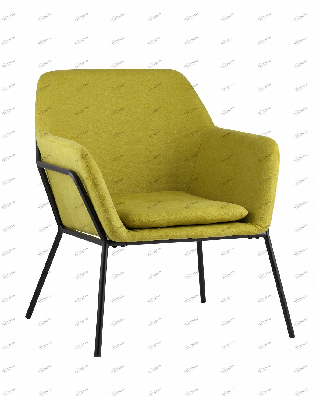 Кресло с мягкими подлокотниками зеленое "Шелфорд" STOOL GROUP ДИЗАЙНЕРСКИЕ 00-3946328 Зеленый 