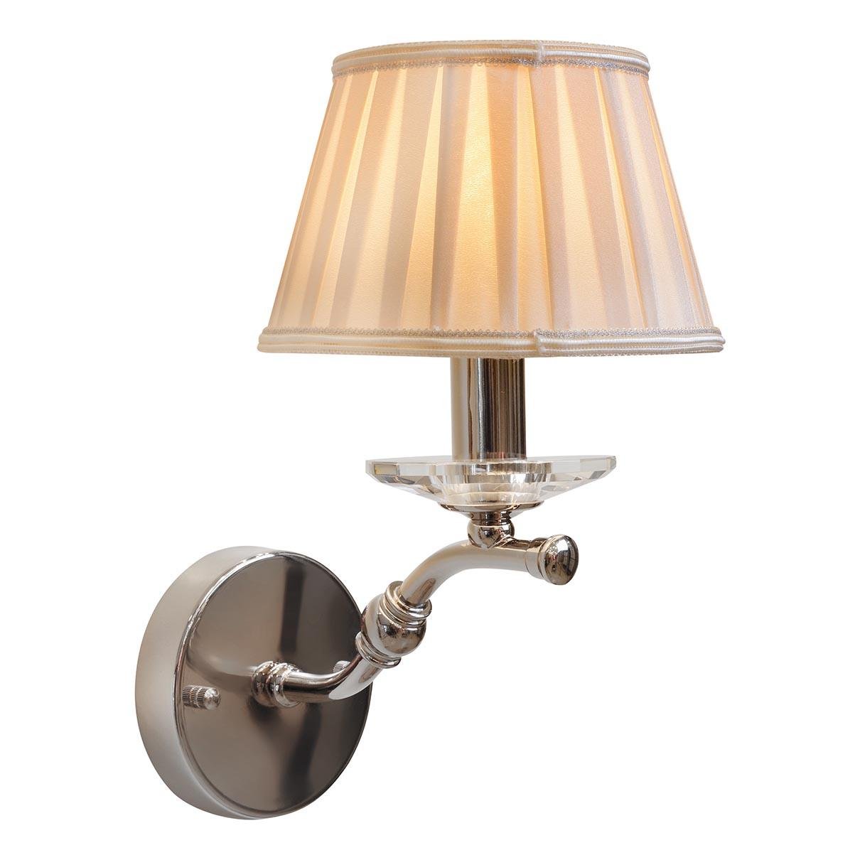 Бра с абажуром белое Vivaldi 85125/1B CR ILAMP VIVALDI 00-3949135 Бежевый;хром - Вид №3