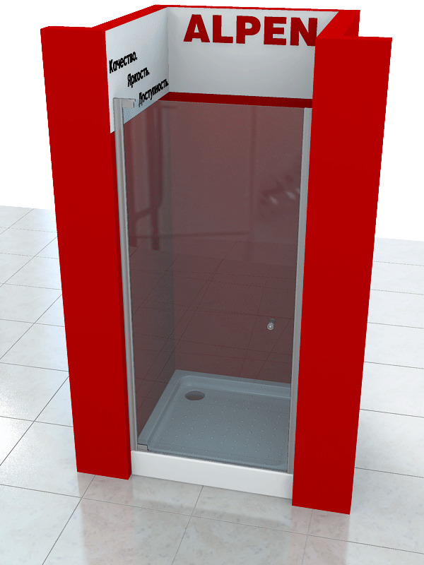 Душевая дверь в нишу ALPEN A100-80 A100N-80 - Вид №2