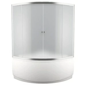 Шторка для угловой ванны Aquanet Malta, прозрачное стекло