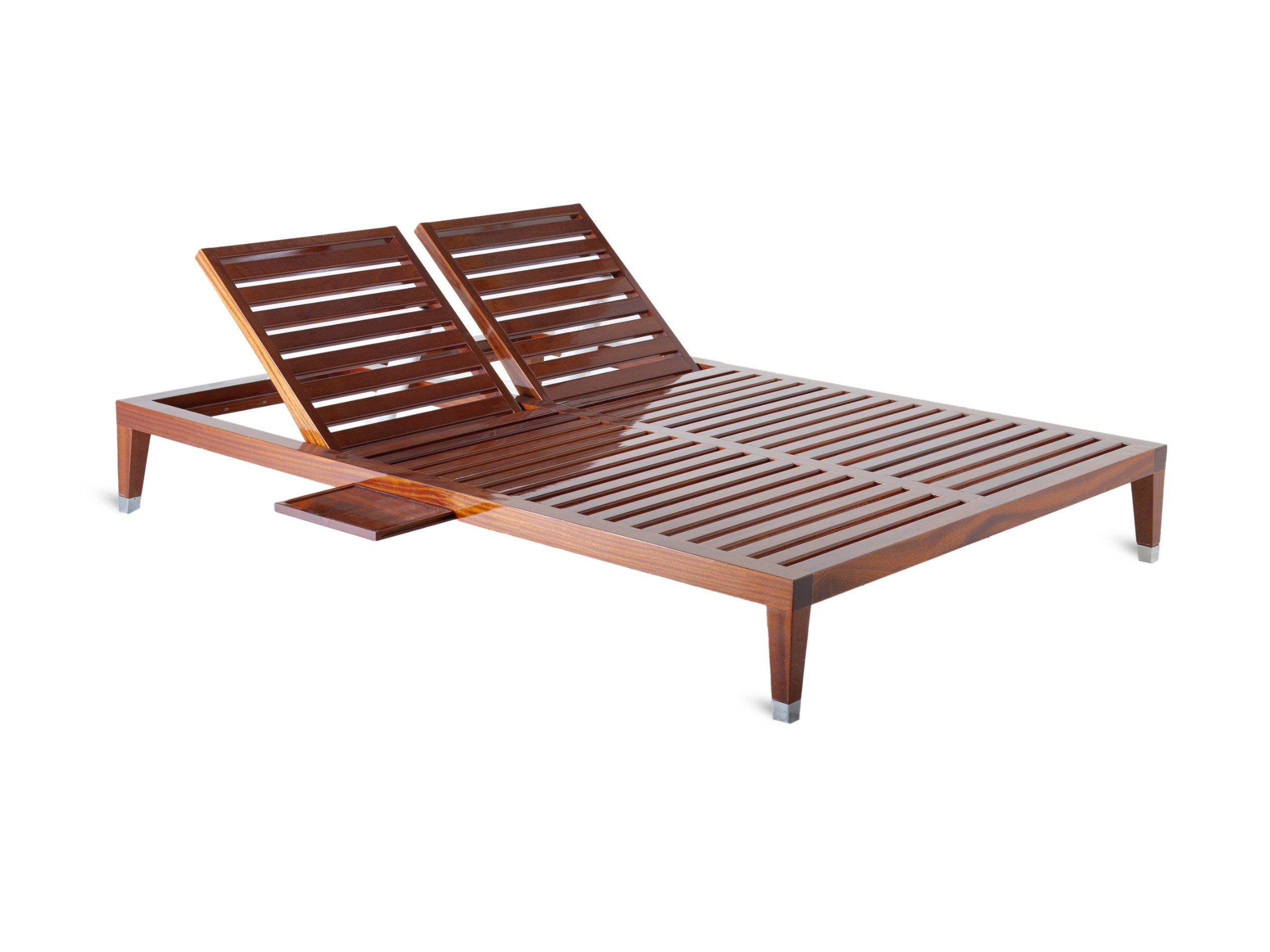 Двуспальная Садовая кровать из красного дерева и ткани Unopiù C'est la vie ARCH-00073376 - Вид №1