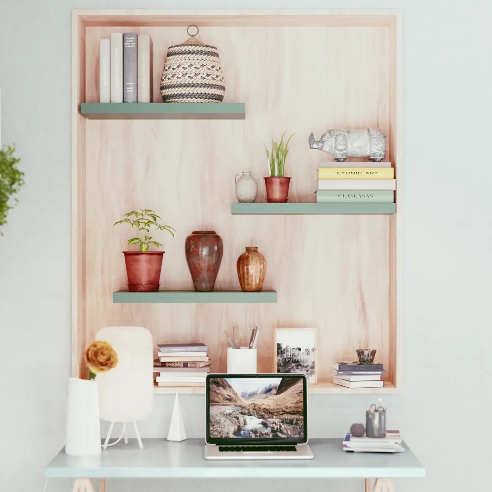 Полка настенная Spaceo Cactus 1 60x23.5 см МДФ цвет кактус 82877526 STLM-2035011  - Вид №11