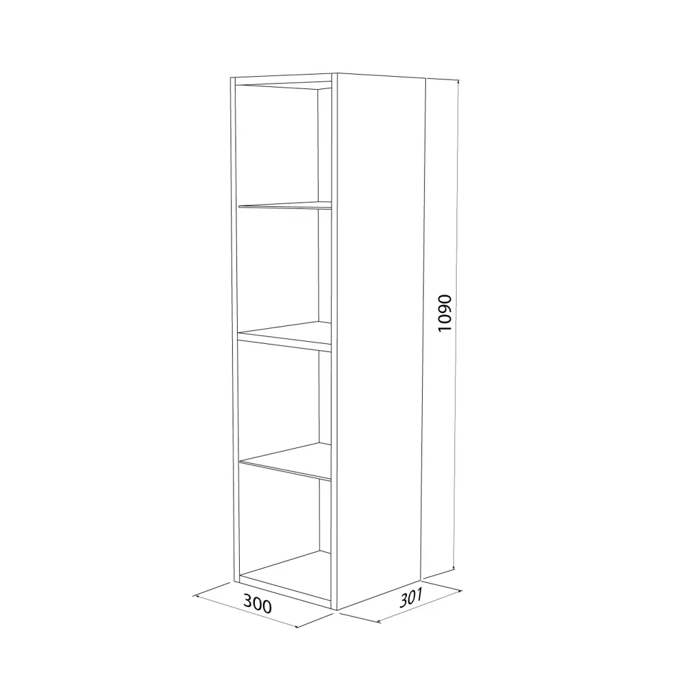 89371286 Каркас пенала подвесного Iddis Lahta LAH30G0i97 109x30x30.1 см цвет серый STLM-1509996  - Вид №7