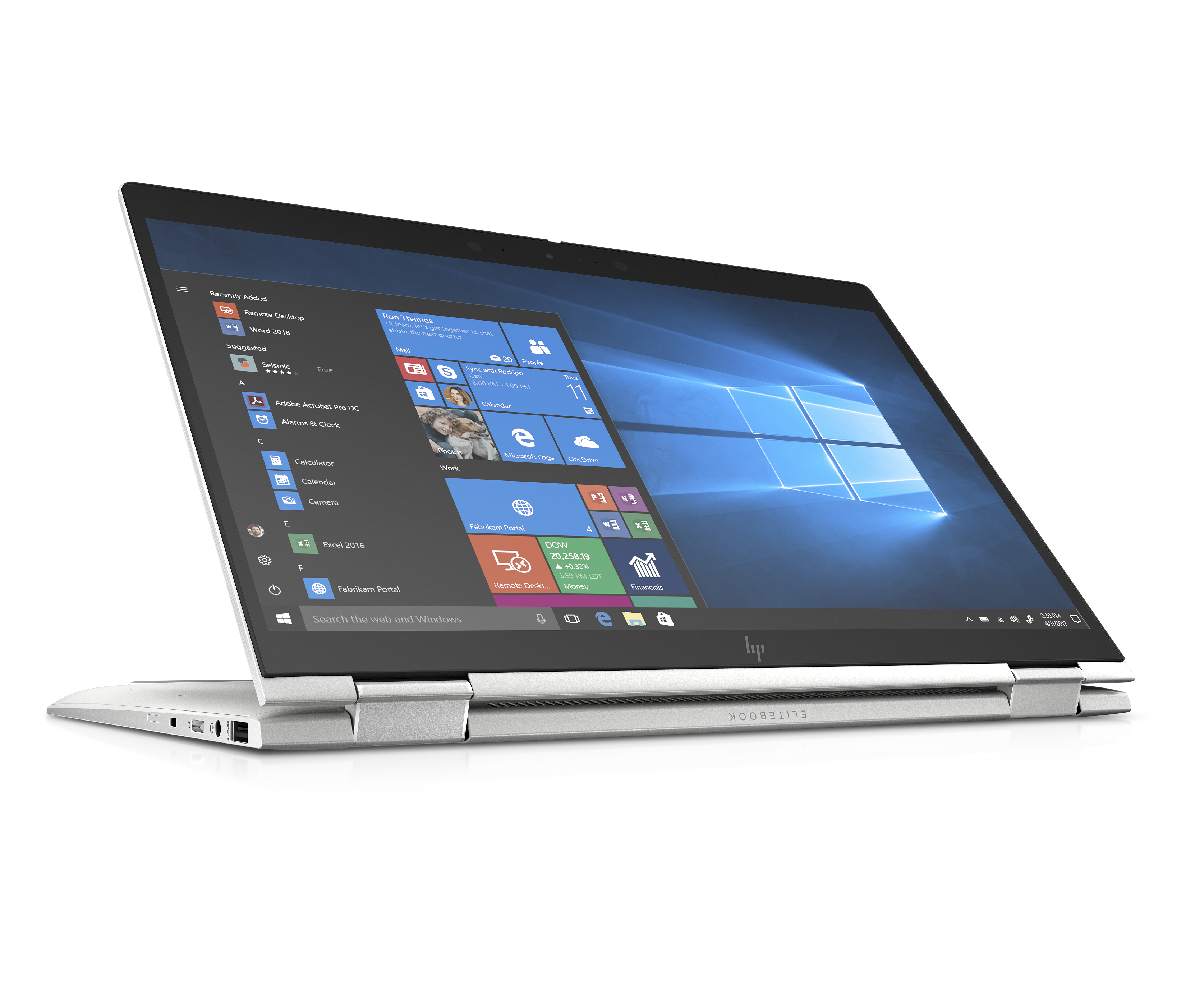 7KN27EA#ACB elitebook x360 1040 g6 14"(3840x2160)/touch/intel core i7 8565u(1.8ghz)/32768mb/512ssdgb/nodvd/int:intel hd graphics 620/lte/3g/67whr/war 3y/1.35kg/metallic grey/w10pro + 400 nit, pen HP Santreyd  - Вид №5