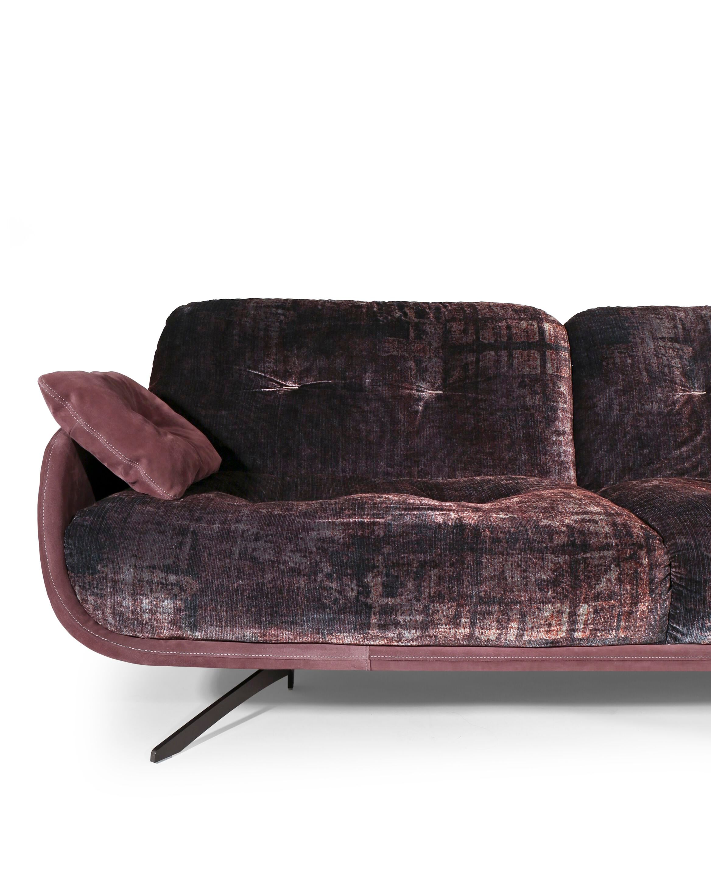 Бархатный угловой диван Borzalino Ayton ARCH-00144520 - Вид №3