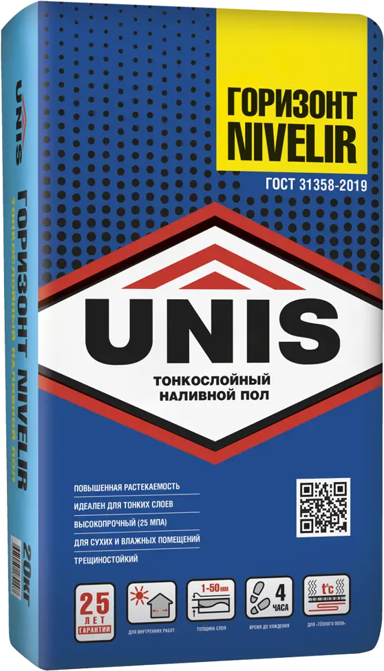 Unis Nivelir - самовыравнивающаяся смесь для идеального пола 20 кг 87969301