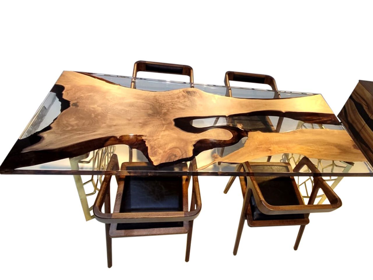 Прямоугольный стол из орехового дерева и смолы Legnor LEG2408805 ARCH-00043595 - Вид №2