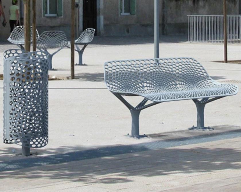 GHM-ECLATEC Скамья из металла со спинкой Keo sun-id-1356240 - Вид №2