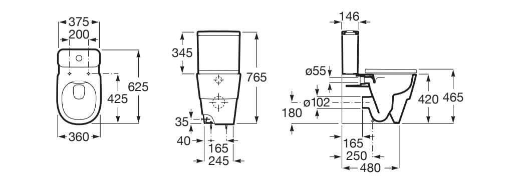 Внешняя выхлопная коробка в Китае Roca ARCH-00052172 - Вид №3