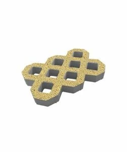 Тротуарные плиты "ГАЗОННАЯ РЕШЕТКА" - Б.1.ГР.8 (Гранит) Желтый