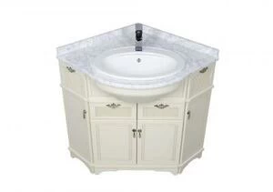 Тумба с раковиной Aquanet Луис 70 угловая бежевый