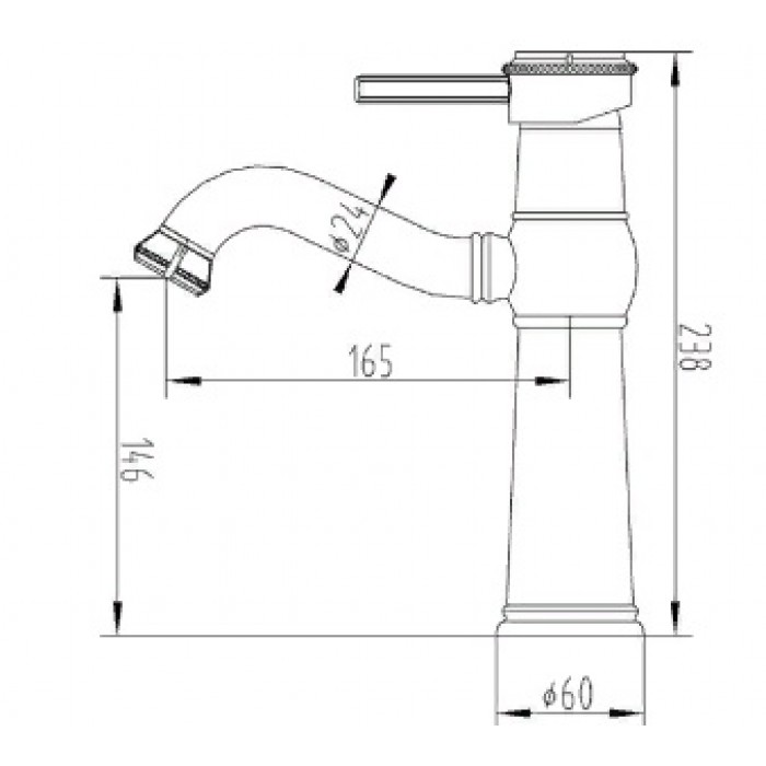 Zorg A 311U-BR смеситель для умывальника Смеситель для кухни Zorg 165 х 225 мм  - Вид №2