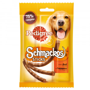ПР0054658 Лакомство для собак Schmackos мясные палочки из говядины 33г PEDIGREE